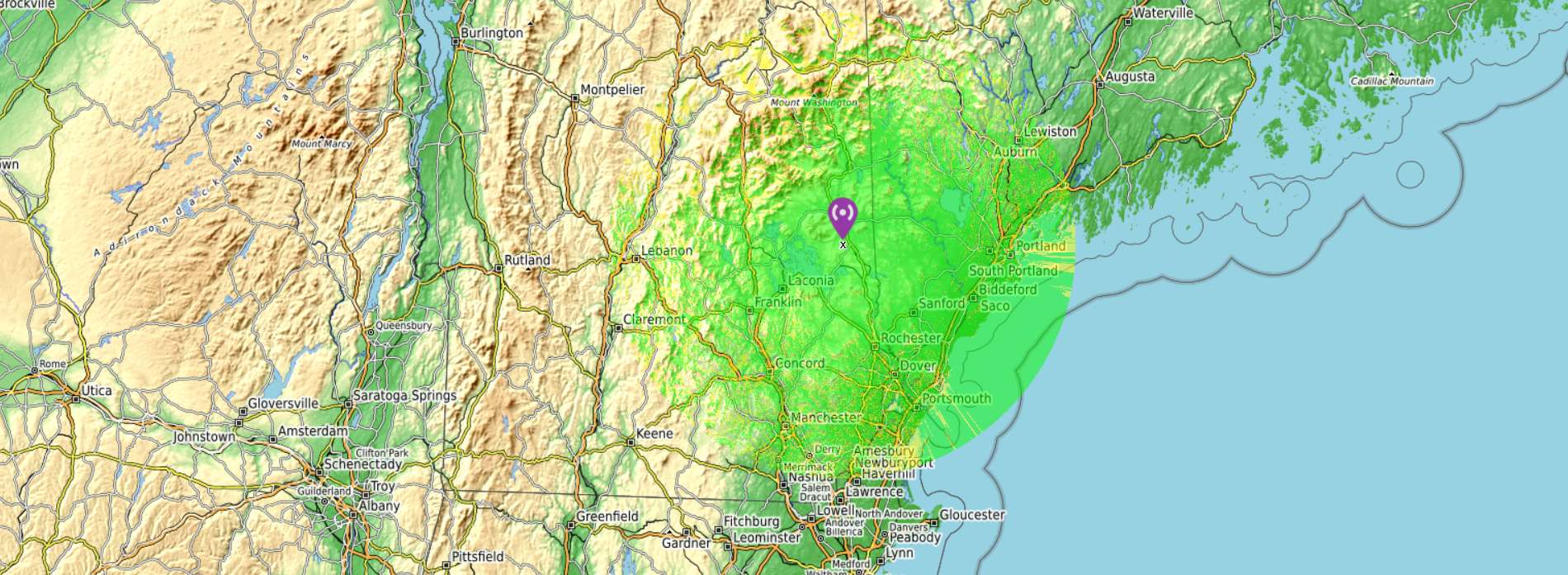 147.0030 MHZ RF Coverage Map