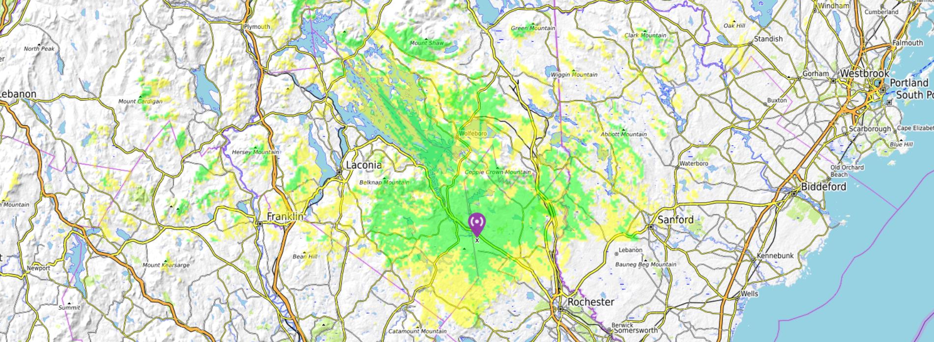 444.750 mhz rf coverage map