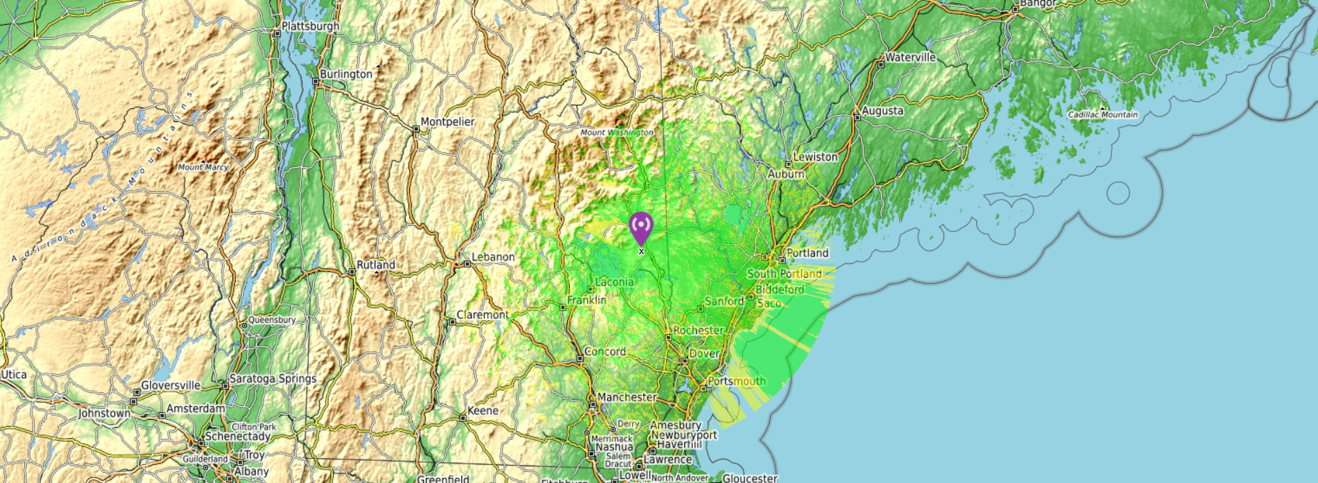 224.600 mhz rf coverage map