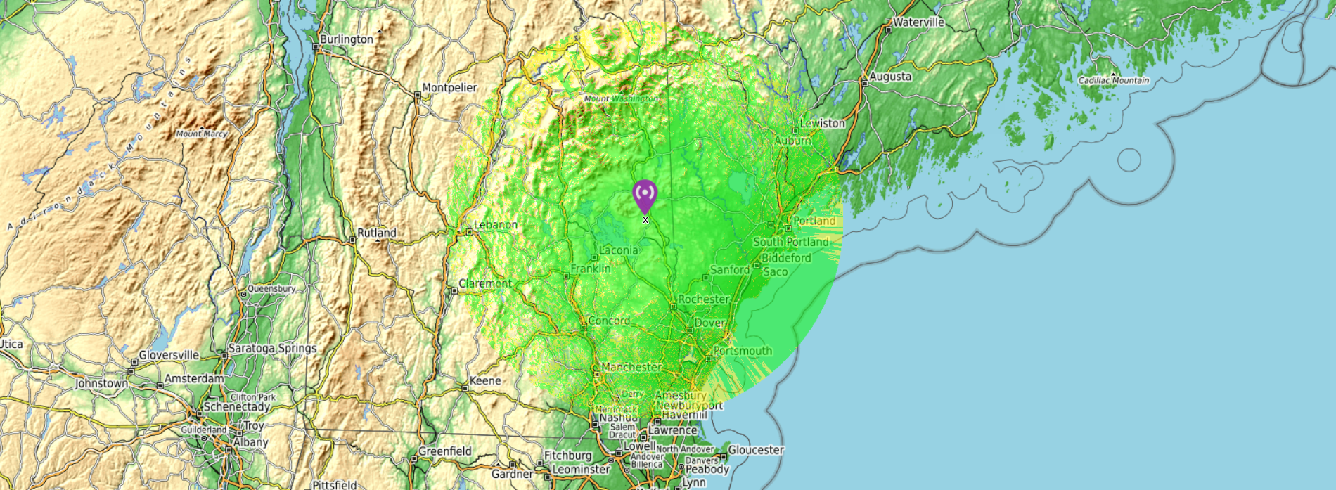 51.64 mhz rf coverage map